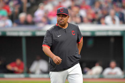 Interim manager DeMarlo Hale #33 of the Cleveland Indians / Cleveland Guardians (Photo by Jason Miller/Getty Images)