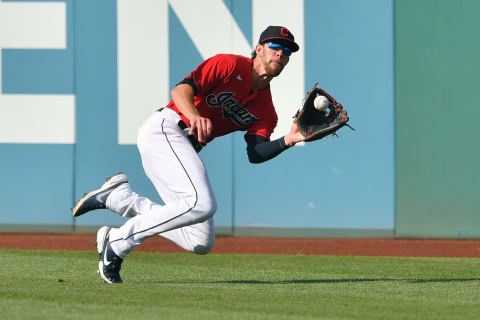 Right fielder Bradley Zimmer #4 of the Cleveland Indians (Photo by Jason Miller/Getty Images)