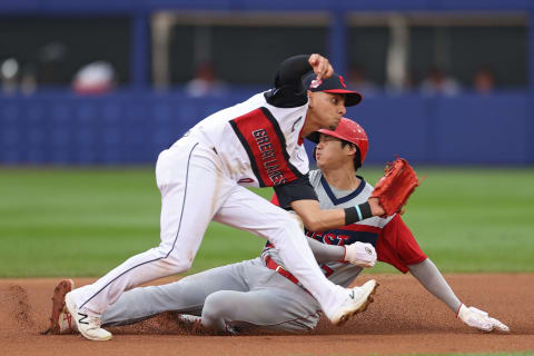 Andres Gimenez #0 of the Cleveland Indians (Photo by Patrick Smith/Getty Images)