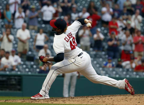 Emmanuel Clase #48 of the Cleveland Indians (Photo by Justin K. Aller/Getty Images)