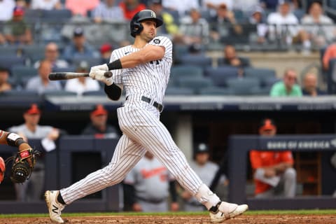 Could Joey Gallo work with the Cleveland Guardians? (Photo by Rich Schultz/Getty Images)