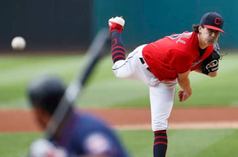 Cal Quantrill #47 of the Cleveland Indians (Photo by Ron Schwane/Getty Images)