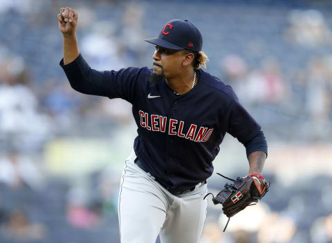 Emmanuel Clase #48 of the Cleveland Indians (Photo by Jim McIsaac/Getty Images)