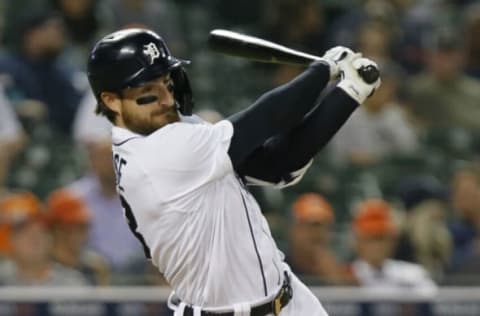 DETROIT, MI – SEPTEMBER 20: Eric Haase #13 of the Detroit Tigers bats against the Chicago White Sox at Comerica Park on September 20, 2021, in Detroit, Michigan. (Photo by Duane Burleson/Getty Images)