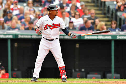 Jose Ramirez #11 of the Cleveland Guardians (Photo by Jason Miller/Getty Images)