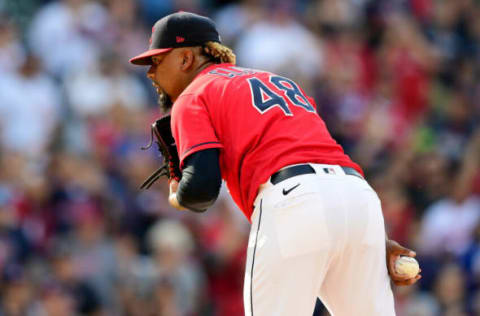 Emmanuel Clase #48 of the Cleveland Indians / Cleveland Guardians (Photo by Emilee Chinn/Getty Images)