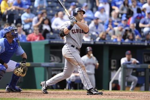 Travis Hafner #42 of the Cleveland Indians (Photo by John Williamson/MLB Photos via Getty Images)