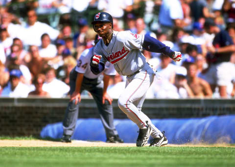 Kenny Lofton of the Cleveland Indians (Photo by Ron Vesely/MLB Photos via Getty Images)