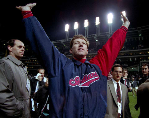 Orel Hershiser #55 of the Cleveland Indians (Photo by Ronald C. Modra/Getty Images)