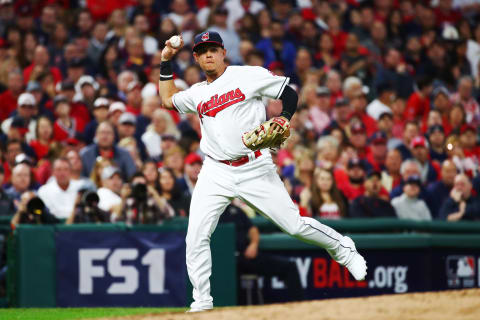 Gio Urshela of the Cleveland Indians (Photo by Gregory Shamus/Getty Images)