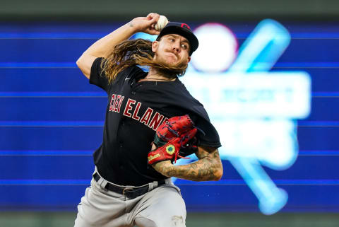 Mike Clevinger #52 of the Cleveland Indians (Photo by Brace Hemmelgarn/Minnesota Twins/Getty Images)