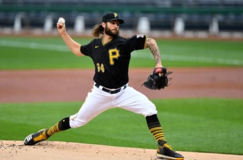 PITTSBURGH, PA – SEPTEMBER 18: Trevor Williams #34 of the Pittsburgh Pirates in action during the game against the St. Louis Cardinals at PNC Park on September 18, 2020 in Pittsburgh, Pennsylvania. (Photo by Joe Sargent/Getty Images)