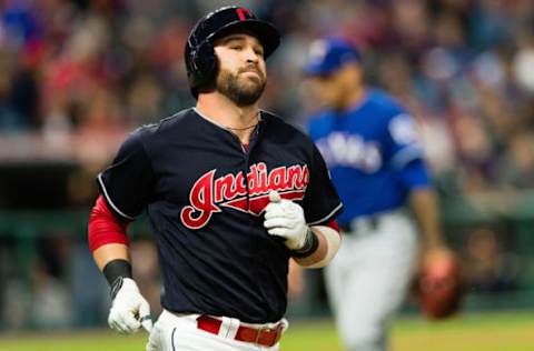 CLEVELAND, OH – JUNE 27: Jason Kipnis #22 of the Cleveland Indians reacts as he lines out to center to end the eighth inning against the Texas Rangers at Progressive Field on June 27, 2017 in Cleveland, Ohio. (Photo by Jason Miller/Getty Images)