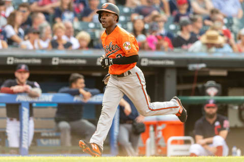 CLEVELAND, OH – AUGUST 18: Cedric Mullins #3 of the Baltimore Orioles rounds the bases on a solo home run during the eighth inning against the Cleveland Indians at Progressive Field on August 18, 2018 in Cleveland, Ohio. (Photo by Jason Miller/Getty Images)