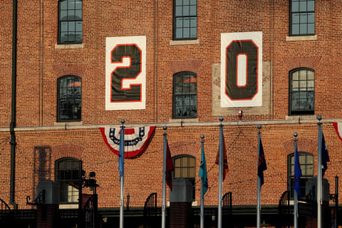 BALTIMORE, MARYLAND – APRIL 06: A general view during a ceremony honoring former player Frank Robinson who died earlier the year before the start of the Baltimore Orioles and New York Yankees game at Oriole Park at Camden Yards on April 06, 2019 in Baltimore, Maryland. (Photo by Rob Carr/Getty Images)