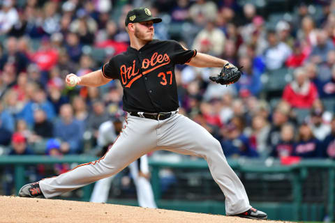 CLEVELAND, OHIO – MAY 17: Starting pitcher Dylan Bundy #37 of the Baltimore Orioles pitches during the first inning against the Cleveland Indians at Progressive Field on May 17, 2019 in Cleveland, Ohio. (Photo by Jason Miller/Getty Images)