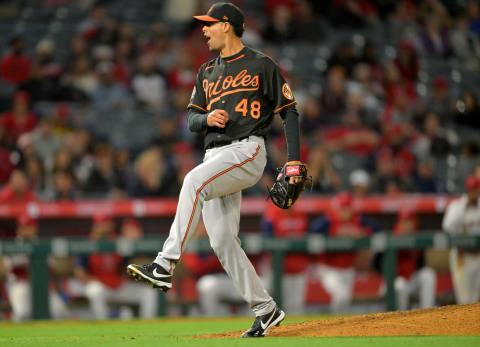 Jorge Lopez #48 of the Baltimore Orioles. (Photo by Jayne Kamin-Oncea/Getty Images)