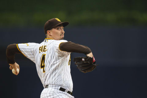 Blake Snell #4 of the San Diego Padres. (Photo by Matt Thomas/San Diego Padres/Getty Images)