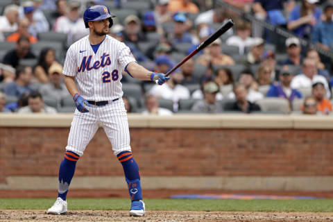 J.D. Davis #28 of the New York Mets. (Photo by Adam Hunger/Getty Images)