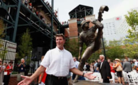 BALTIMORE, MD – JULY 14: Former Baltimore Orioles player Jim Palmer poses for a photo after the team unveiled a statue of the hall of fame pitcher before the start of the Orioles and Detroit Tigers game at Oriole Park at Camden Yards on July 14, 2012 in Baltimore, Maryland. (Photo by Rob Carr/Getty Images)