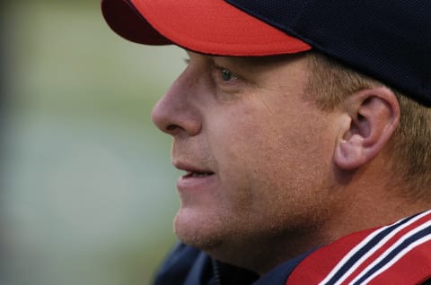 BALTIMORE, MD – APRIL 4: Pitcher Curt Schilling #18 of the Boston Red Sox during the game against the Baltimore Orioles on April 4, 2004 at Camden Yards in Baltimore, Maryland. The Orioles won 7-2. (Photo by Greg Fiume/Getty Images)