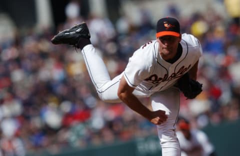 6 Apr 2002: Scott Erickson #19 starting pitcher for the Baltimore Orioles was the loosing pitcher as the Boston Red Sox defeated the Baltimore Orioles 4-2 at Oriole Park at Camden Yards in Baltimore, Maryland. <>