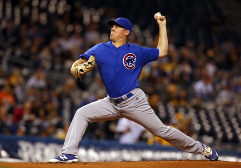 PITTSBURGH, PA – SEPTEMBER 29: Rob Zastryzny #29 of the Chicago Cubs pitches in the first inning during the game against the Pittsburgh Pirates at PNC Park on September 29, 2016 in Pittsburgh, Pennsylvania. (Photo by Justin K. Aller/Getty Images)