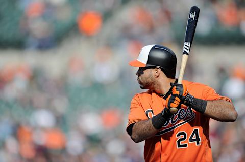 BALTIMORE, MD – APRIL 21: Pedro Alvarez #24 of the Baltimore Orioles bats against the Cleveland Indians at Oriole Park at Camden Yards on April 21, 2018 in Baltimore, Maryland. (Photo by G Fiume/Getty Images)