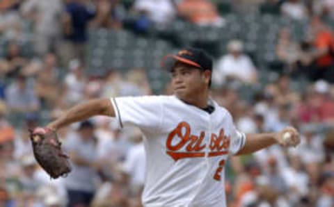 Baltimore Orioles pitcher Bruce Chen starts against the Chicago White Sox July 30, 2006 in Baltimore. (Photo by A. Messerschmidt/Getty Images)