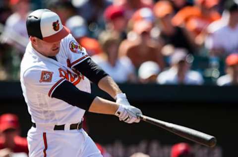 BALTIMORE, MD – AUGUST 20: Mark Trumbo (Photo by Patrick McDermott/Getty Images)