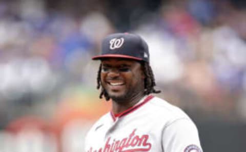 NEW YORK, NY – JUNE 1: Josh Bell #19 of the Washington Nationals reacts during the fourth inning against the New York Mets at Citi Field on June 1, 2022 in New York City. The Mets won 5-0. (Photo by Adam Hunger/Getty Images)