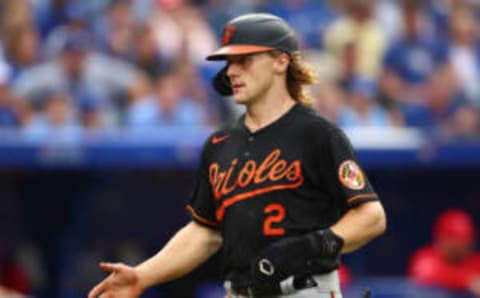 TORONTO, ON – SEPTEMBER 17: Gunnar Henderson #2 of the Baltimore Orioles runs home to score against the Toronto Blue Jays at Rogers Centre on September 17, 2022 in Toronto, Ontario, Canada. (Photo by Vaughn Ridley/Getty Images)