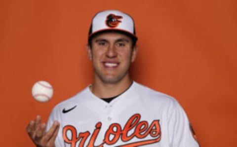 SARASOTA, FLORIDA – MARCH 17: Grayson Rodriguez #85 of the Baltimore Orioles poses for a portrait during Photo Day at Ed Smith Stadium on March 17, 2022 in Sarasota, Florida. (Photo by Mark Brown/Getty Images)