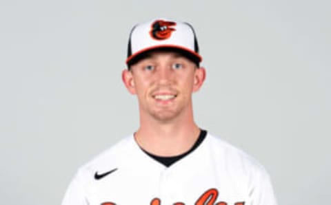 Mar 1, 2021; Sarasota, FL, USA; Baltimore Orioles Jordan Westburg (95) poses during media day at Ed Smith Stadium. Mandatory Credit: MLB Photos via USA Today Sports