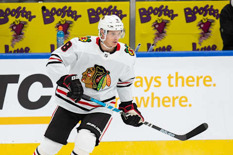 Dominik Kubalik #8, Chicago Blackhawks (Photo by Codie McLachlan/Getty Images)