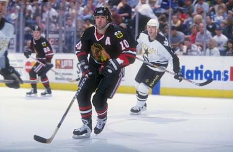 Tony Amonte, Chicago Blackhawks Mandatory Credit: Stephen Dunn /Allsport