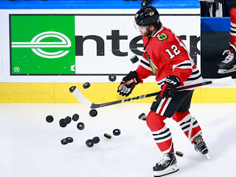 Alex DeBrincat #12, Chicago Blackhawks (Photo by Jeff Vinnick/Getty Images)