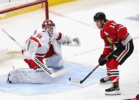 Alex DeBrincat #12, Chicago Blackhawks (Photo by Jonathan Daniel/Getty Images)