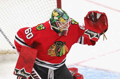 Collin Delia #60, Chicago Blackhawks (Photo by Jonathan Daniel/Getty Images)