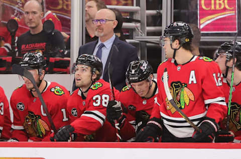 Interim Head Coach Derek King, Chicago Blackhawks (Photo by Jonathan Daniel/Getty Images)