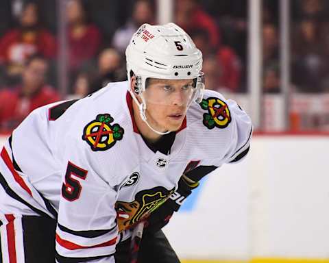 Connor Murphy #5, Chicago Blackhawks (Photo by Derek Leung/Getty Images)