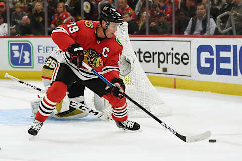 Jonathan Toews #19, Chicago Blackhawks Photo by Stacy Revere/Getty Images)