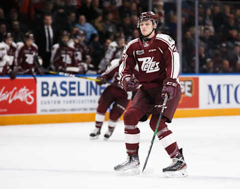 Mason McTavish, Peterborough Petes (Photo by Chris Tanouye/Getty Images)