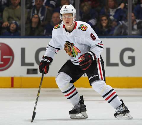 Olli Maatta #6, Chicago Blackhawks (Photo by Claus Andersen/Getty Images)