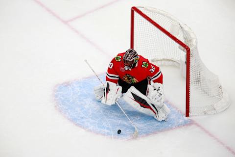 Malcolm Subban #30, Chicago Blackhawks (Photo by Jeff Vinnick/Getty Images)