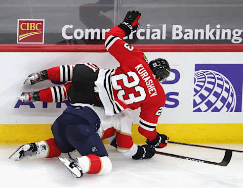 Phillipp Kurashev, Chicago Blackhawks (Photo by Jonathan Daniel/Getty Images)