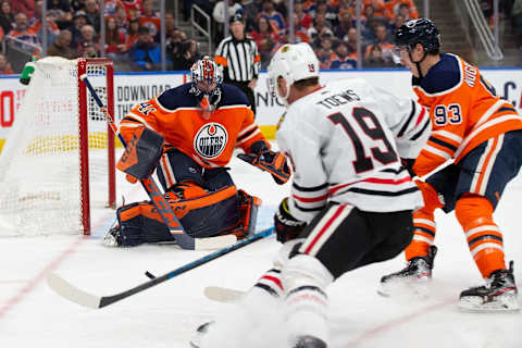 Jonathan Toews #19, Chicago Blackhawks (Photo by Codie McLachlan/Getty Images)