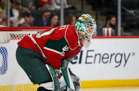 Jan 26, 2017; Saint Paul, MN, USA; Minnesota Wild goalie 