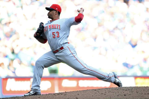 MILWAUKEE, WI – AUGUST 22: Wandy Peralta #53 of the Cincinnati Reds throws a pitch during the sixth inning of a game against the Milwaukee Brewers at Miller Park on August 22, 2018 in Milwaukee, Wisconsin. (Photo by Stacy Revere/Getty Images)