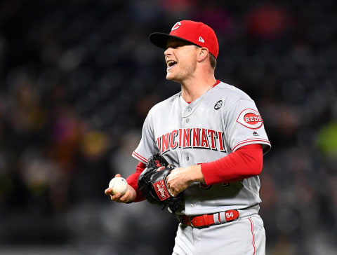 PITTSBURGH, PA – APRIL 05: Sonny Gray #54 of the Cincinnati Reds reacts after giving up and RBI double during the seventh inning abasing the Pittsburgh Pirates at PNC Park on April 5, 2019 in Pittsburgh, Pennsylvania. (Photo by Joe Sargent/Getty Images)